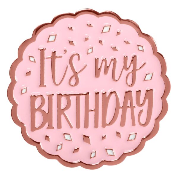BLUSH BIRTHDAY ENAMEL PIN
