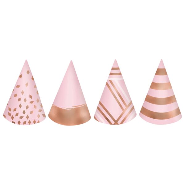 BLUSH BIRTHDAY MINI CONE HATS