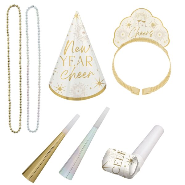 NEW YEAR 4 PERSON PARTY KIT - GOLDEN SOIREE