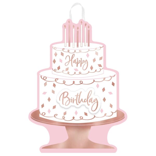 BLUSH BIRTHDAY CARDBOARD SING