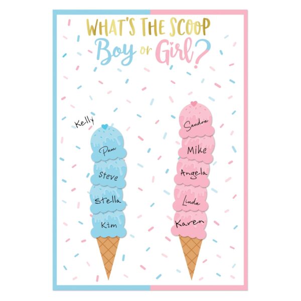 GENDER REVEAL ACTIVITY CHART