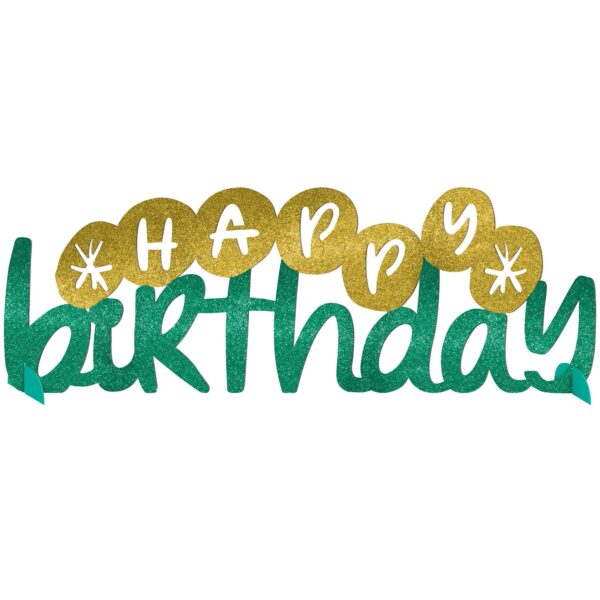 HAPPY CAKE DAY GLITTER TABLE CENTERPIECE