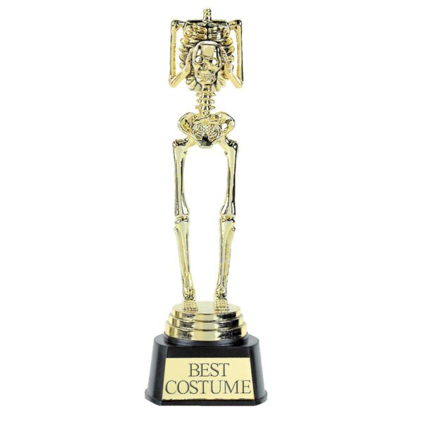 BEST COSTUME SKELETON PLASTIC TROPHY