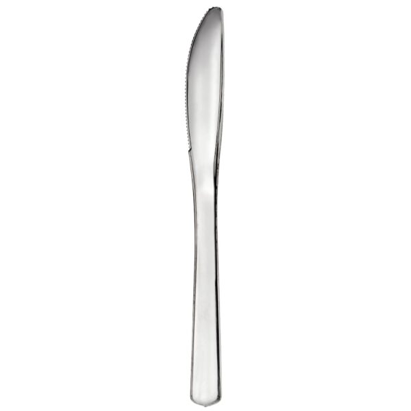 PREMIUM METALLIC KNIVES - SILVER 40PCS