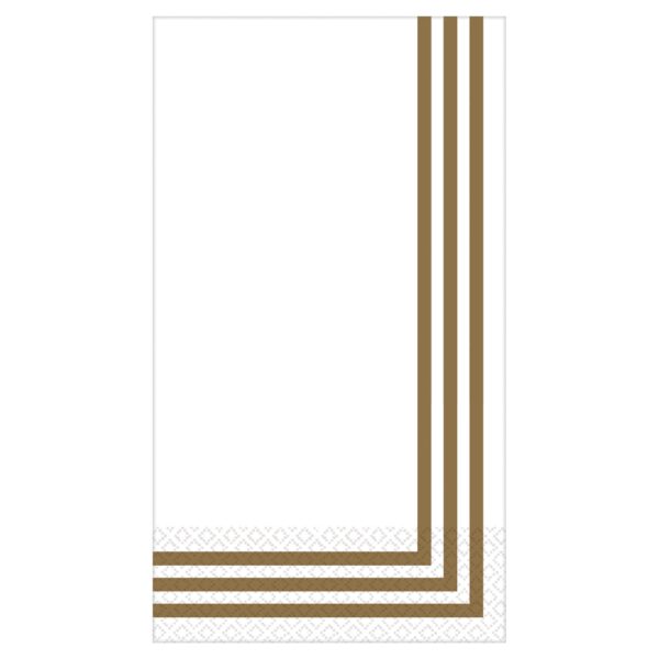 CLASSIC STRIPE GOLD PREMIUM GUEST TOWELS