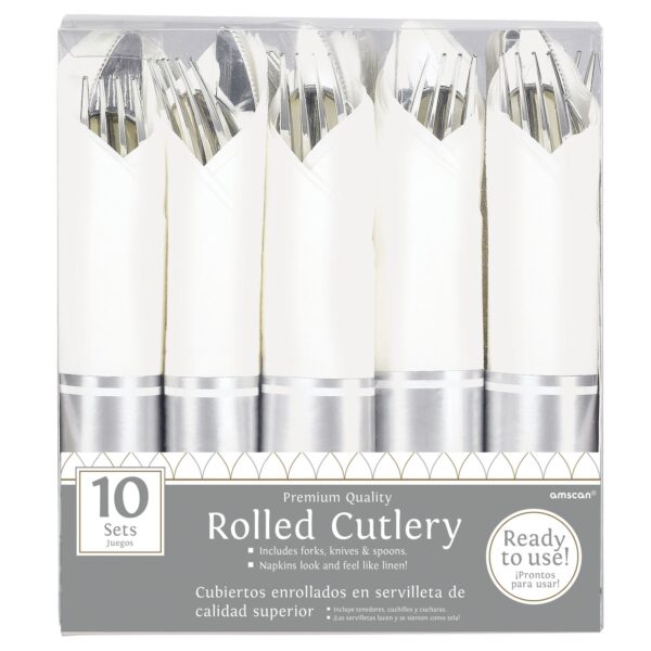 PREMIUM CUTLERY ROLLED W/NAPKIN