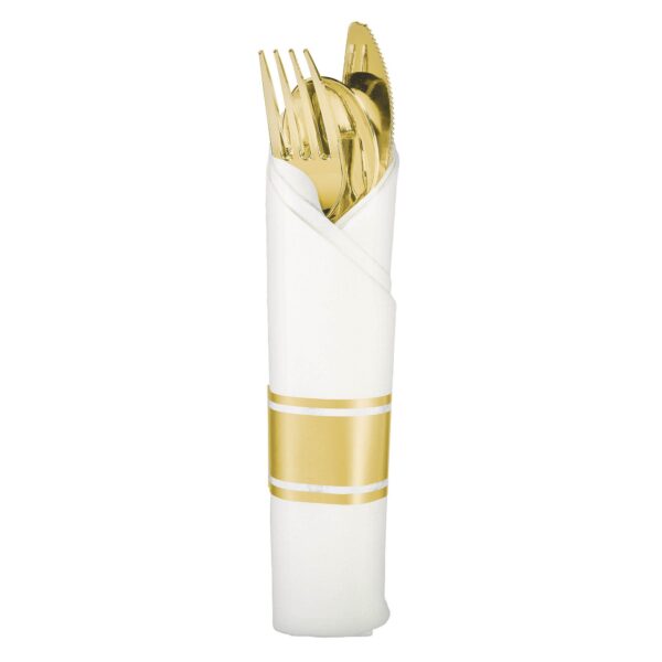 ROLLED CUTLERY - GOLD
