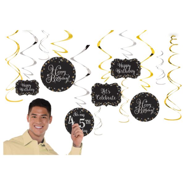 ADD-ANY-AGE SWIRL DECORATIONS