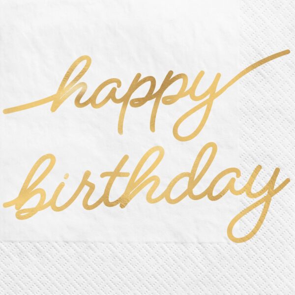 GOLDEN AGE BIRTHDAY BEVERAGE NAPKINS