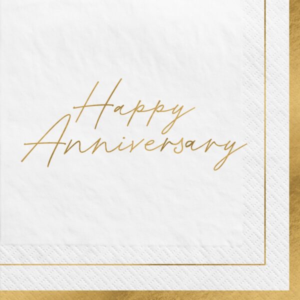 HAPPY ANNIVERSARY LUNCHEON NAPKINS