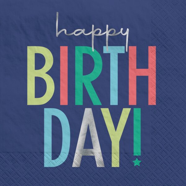 MODERN BIRTHDAY LUNCHEON NAPKINS