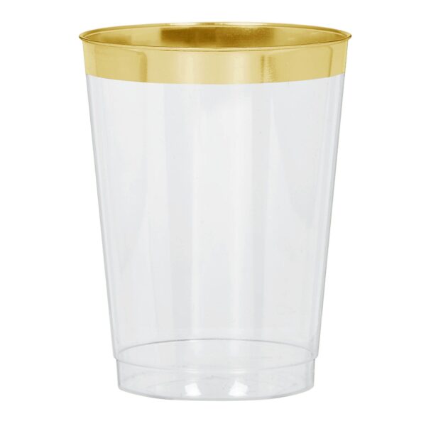 GOLD TRIM TUMBLER 10OZ.