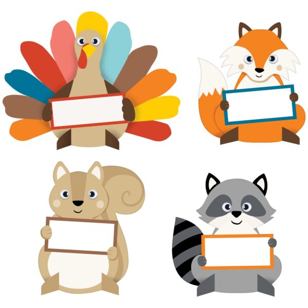 HAPPY TURKEY DAY PLACECARDS, ASSORTED