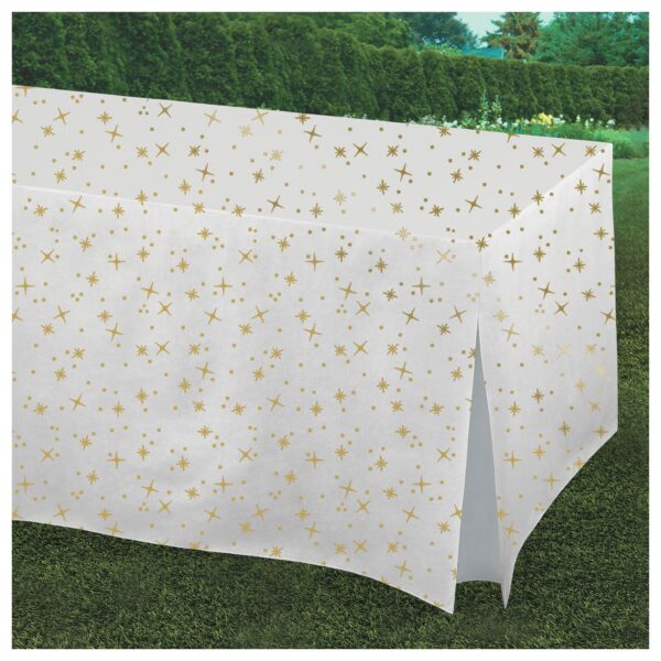 GOLD BIRTHDAY TABLEFITTER RECTANGLE TABLE COVER
