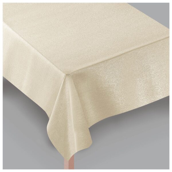 METALLIC TABLECLOTH, 60" x 84" - BEIGE