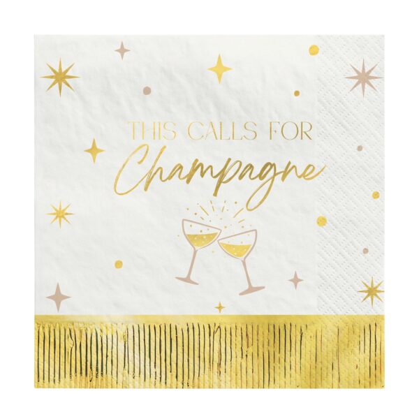 GOLDEN SOIREE BEVERAGE NAPKINS