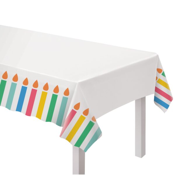 COLORFUL COLLAGE  PLASTIC TABLE COVER