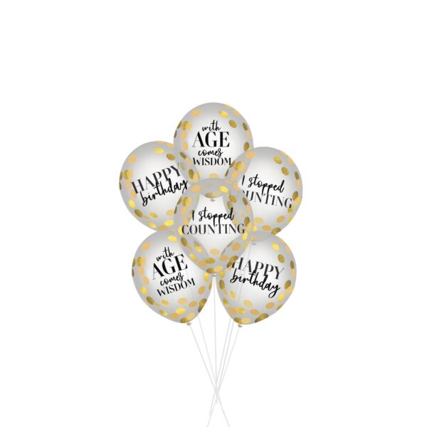 PARTY OF THE AGES LATEX CONFETTI BALLOON