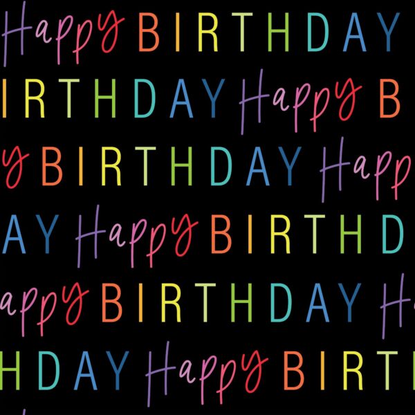 RAINBOW HAPPY BIRTHDAY PRINTED JUMBO GIFT WRAP