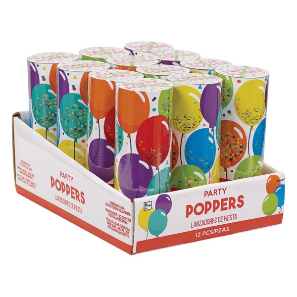 BIRTHDAY CELEBRATION CONFETTI POPPERS